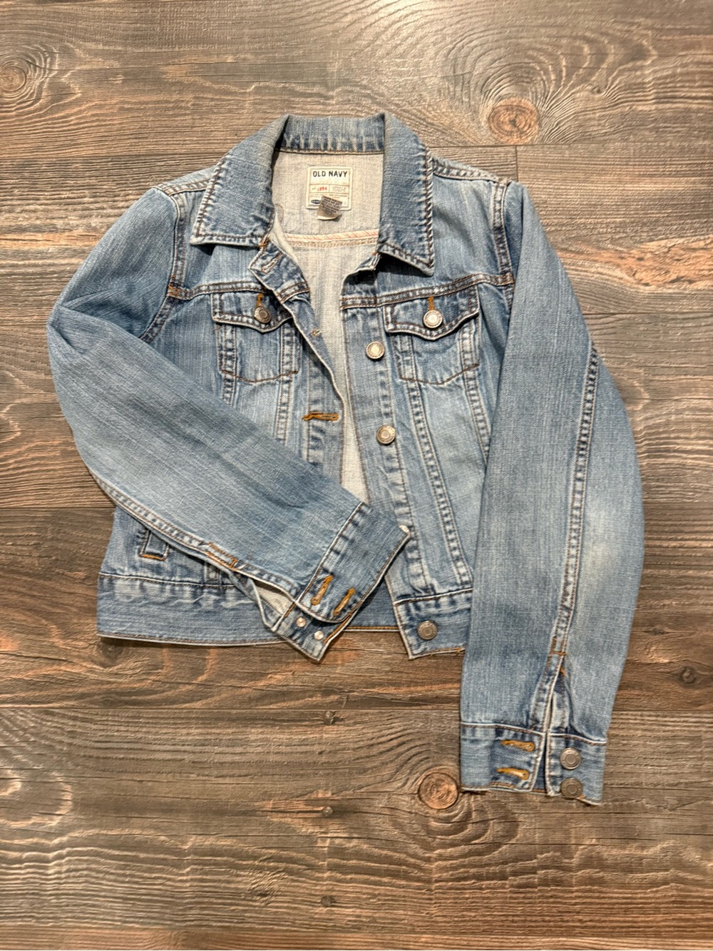 Old Navy Light Blue Denim Jacket with Button Front